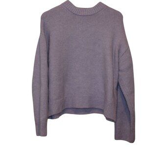 Zara Womens Lilac Oversized Knit  Pullover Sweater Size Large
